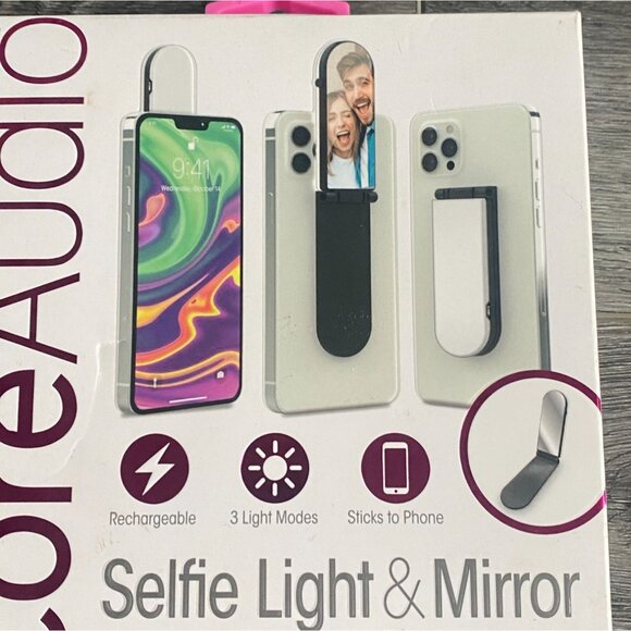 Core Audio Selfie Light & Mirror For Smartphones-NEW In Box - Picture 2 of 4